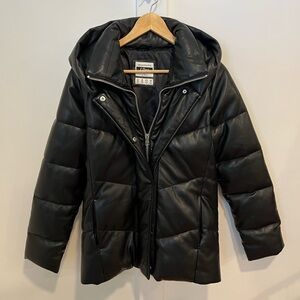 Abercrombie & Fitch Faux Leather Puffer - Ultra Warmth